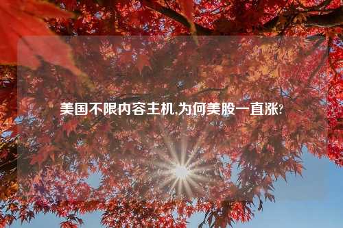 美国不限内容主机,为何美股一直涨?
