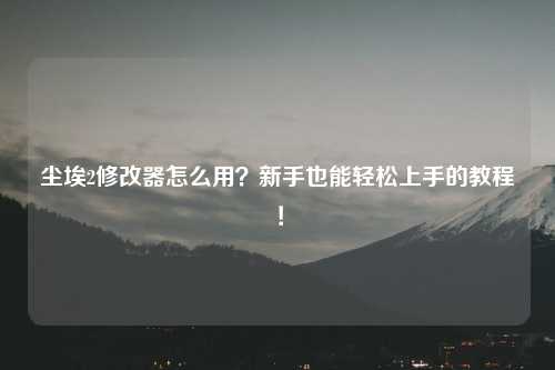 尘埃2修改器怎么用？新手也能轻松上手的教程！