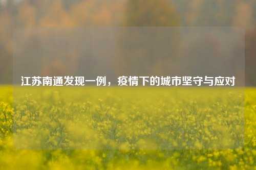 江苏南通发现一例，疫情下的城市坚守与应对