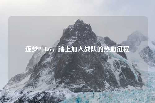 逐梦PUBG，踏上加入战队的热血征程