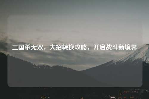 三国杀无双，大招转换攻略，开启战斗新境界