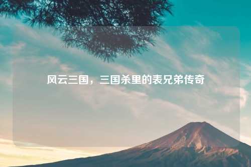 风云三国，三国杀里的表兄弟传奇