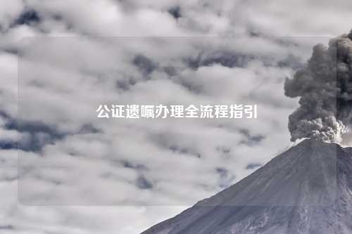 公证遗嘱办理全流程指引